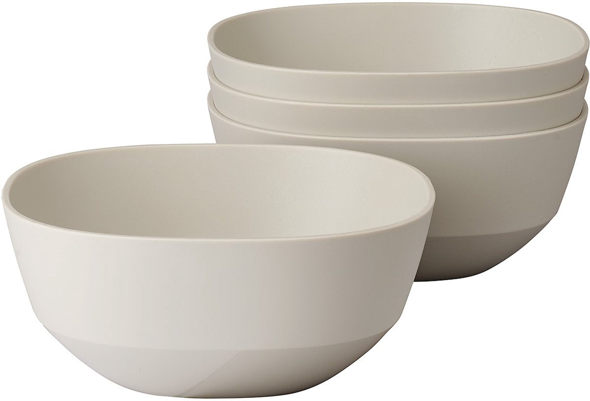 Mepal bol de service silueta - 4x 750 ml - saladier - blanc nordique