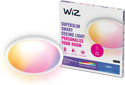 Plafonnier Wiz super slim - diamètre : 56 cm - lumière colorée et blanche - éclairage LED intelligent - LED intégrée - 32w - blanc - wi-fi