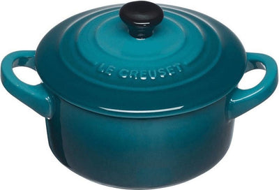 Le Creuset mini cocotte - signature - bleu sarcelle profond - ø 10 cm 250 ml