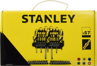 Jeu de tournevis à poignée coussinée Stanley 57 pièces - stht0-62143