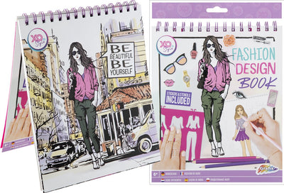 Grafix Fashion Design Sticker Book + pochoirs