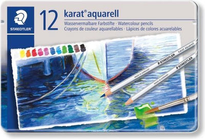 Crayons de couleur aquarelle Staedtler Karat - lot de 12 pcs