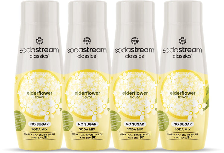 Sirop zéro de fleur de sureau Sodastream - paquet de 4