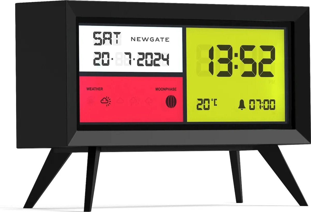 Réveil LCD Bennies fifties newgate spectronoma - noir