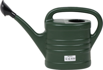Nature - arrosoir 10l - plastique - vert foncé - avec buse de pulvérisation - arrosoir pour plantes de jardin