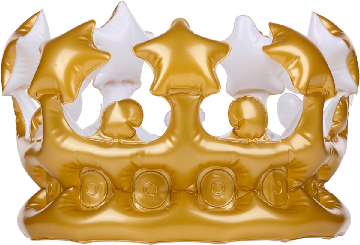 Party casa couronne de fête gonflable - accessoire d'habillage du roi - accessoire de tête pour fête et anniversaire - or