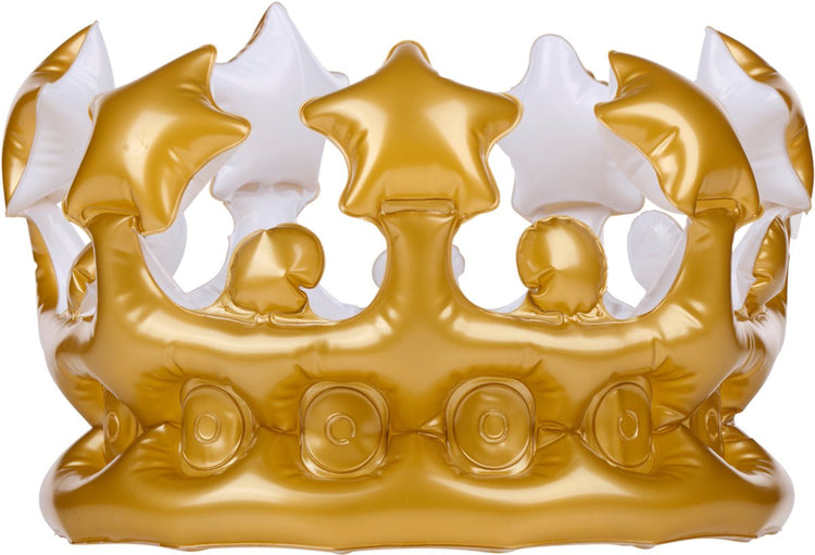 Party casa couronne de fête gonflable - accessoire d'habillage du roi - accessoire de tête pour fête et anniversaire - or