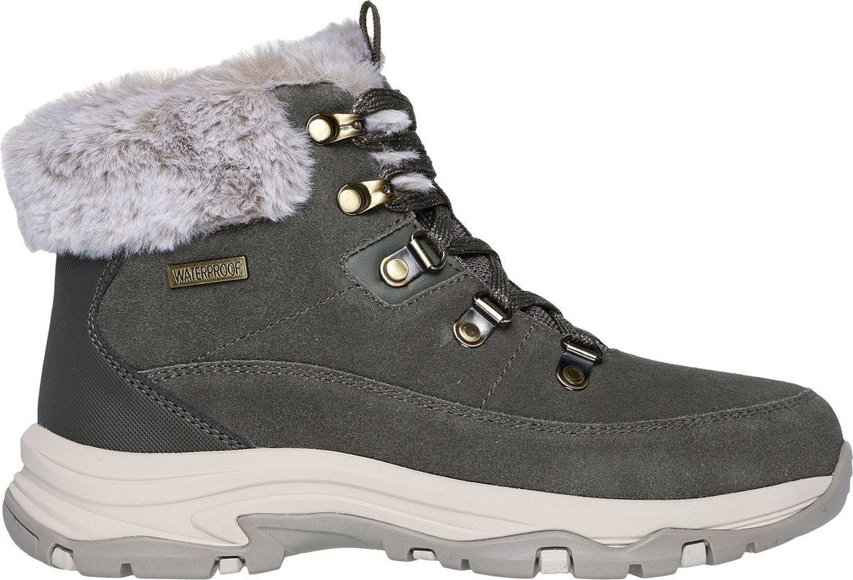 Skechers trego - bottes femme snow soucis - vert olive - taille 38
