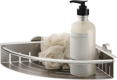 Tiger Boston - support de douche - panier de douche d'angle 19,5 - acier inoxydable brossé