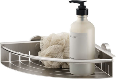Tiger Boston - support de douche - panier de douche d'angle 24,7 cm - acier inoxydable brossé