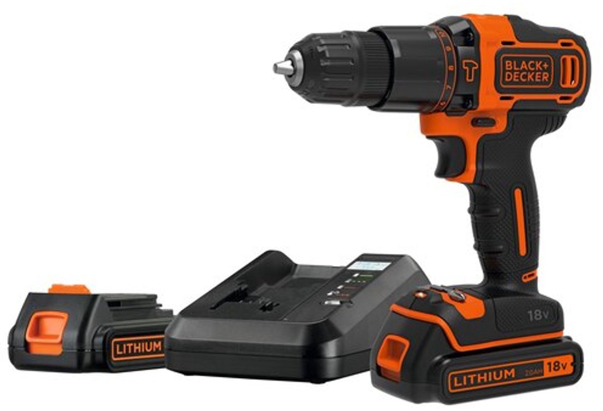 Black+decker bdchd18 - perceuse sans fil - fonction udarowa - 18v - 2,0 ah
