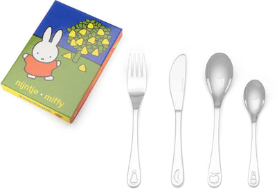 Zilverstad - couverts pour enfants Miffy fruit set de 4 pièces en acier inoxydable 18 10