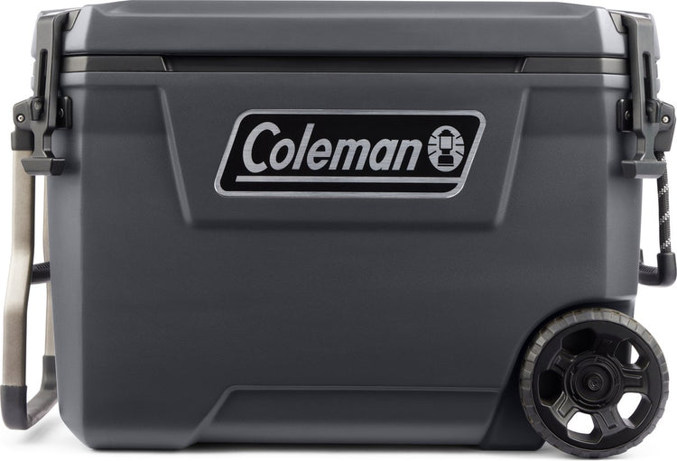 Glacière convoi Coleman 65qt - glacière 66 litres - 5 jours de glace - glacière à roulettes - gris