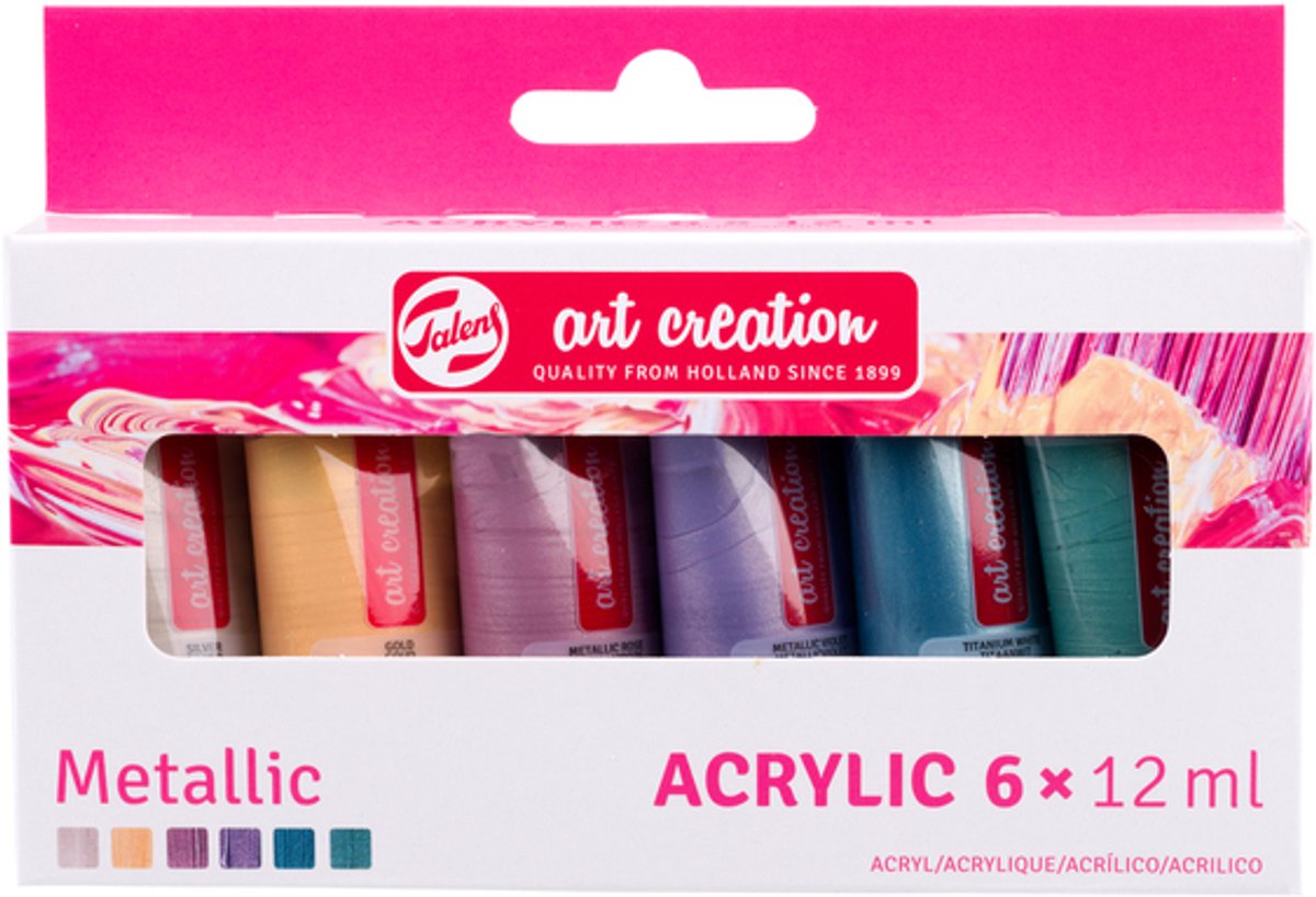 TALENS ART Création Set Paint Acrylique Metallic, 6x12ml