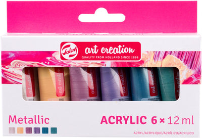 TALENS ART Création Set Paint Acrylique Metallic, 6x12ml