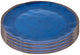 Bo-camp - assiette plate - halo - 4 pièces - mélamine - bleu