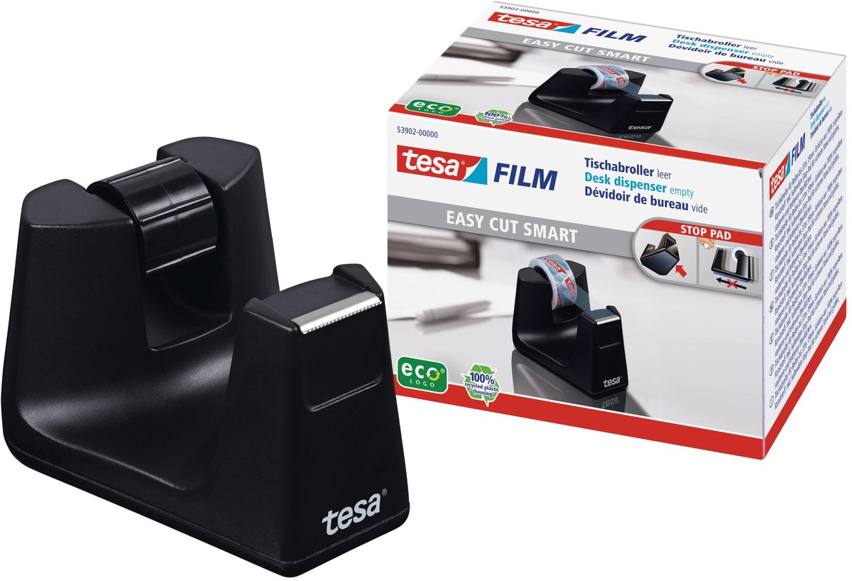 Tesa support de ruban adhésif easy cut® smart noir