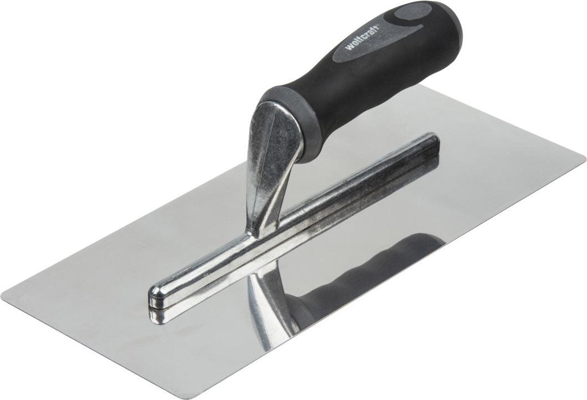 Wolfcraft - truelle en acier inoxydable - 300 x 130 mm - truelle à plâtre - 4043000
