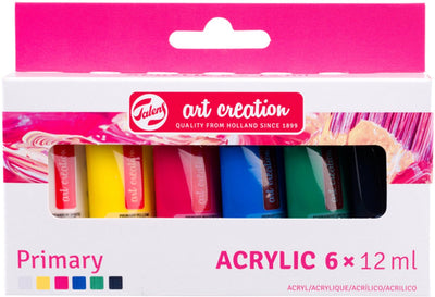 TALENS ART CREATION SET PEINTURE ACRYLIQUE PRIMAIRE, 6X12ML