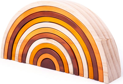 Bigjigs Grand tas de bois de Rainbow Natural