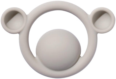 Moluk nogi ours beige, anneau de dentition tactile, en caoutchouc silicone, en boîte 12,5x2x8,5cm, 0+