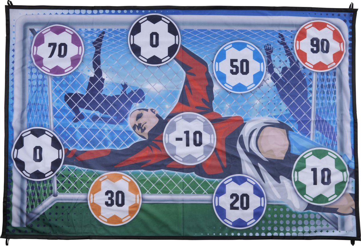 Ensemble de jeu de but de football Eddy Toys - équipement d'entraînement de football avec cible et ballon - jouets d'intérieur et d'extérieur pour enfants - but de football pliable