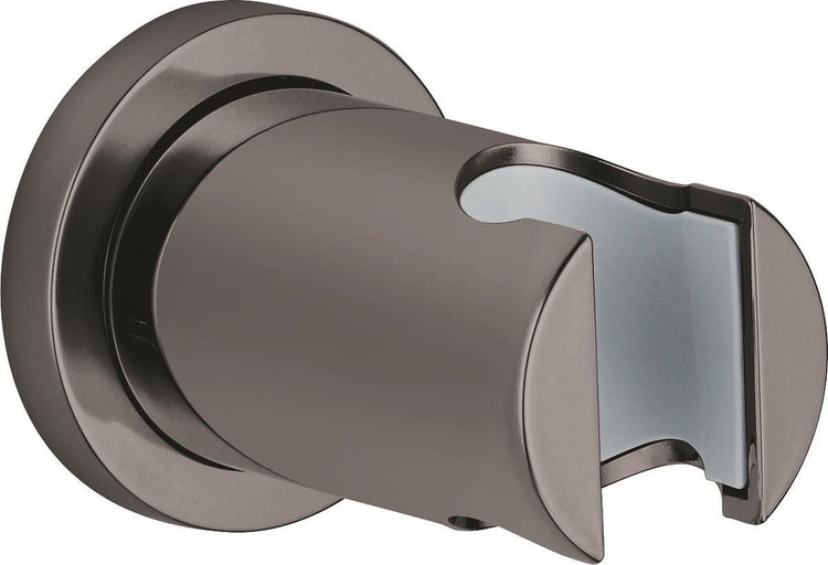 Support mural pour douche à effet pluie Grohe - rond - graphite dur (anthracite brillant) - 27074a00
