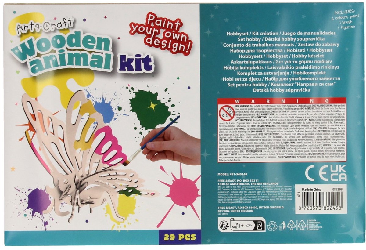 Ensemble de kits en bois Créez et peignez votre propre crocodile