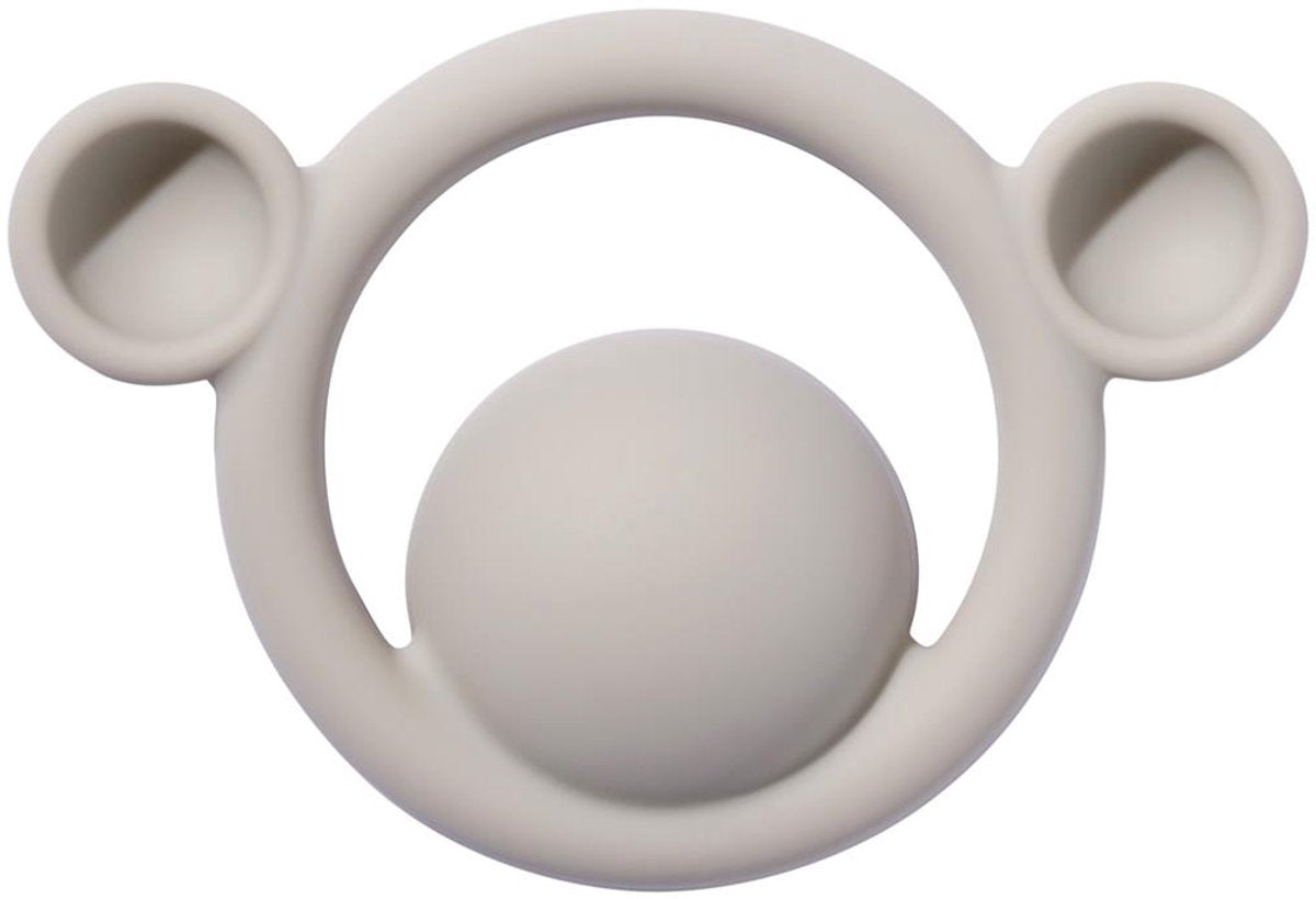 Moluk nogi ours beige, anneau de dentition tactile, en caoutchouc silicone, en boîte 12,5x2x8,5cm, 0+