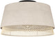Plafonnier Eglo tabley - e27 - ø 38 cm - naturel|marron|noir - textile