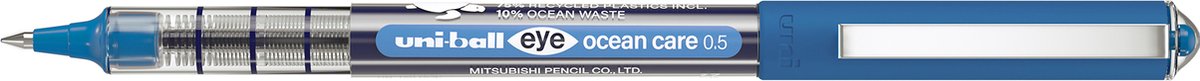 Uni-ball eye Ocean Care Roller, largeur d'écriture 0,3 mm, bleu 12 pièces