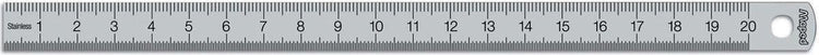 Règle de bureau Maped en acier de 20 cm avec graduations gravées