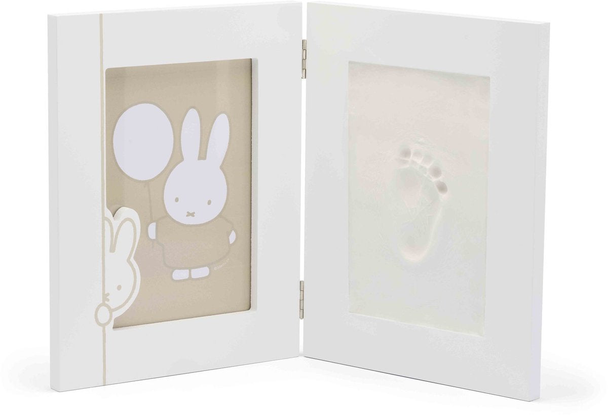 Dooky® dooky x miffy double cadre petit - cadre empreinte de main de bébé 2d - cadeau de maternité personnel