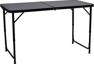 Table de camping Abbey camp 120x60 cm pliable - réglable 54-69 cm - gris