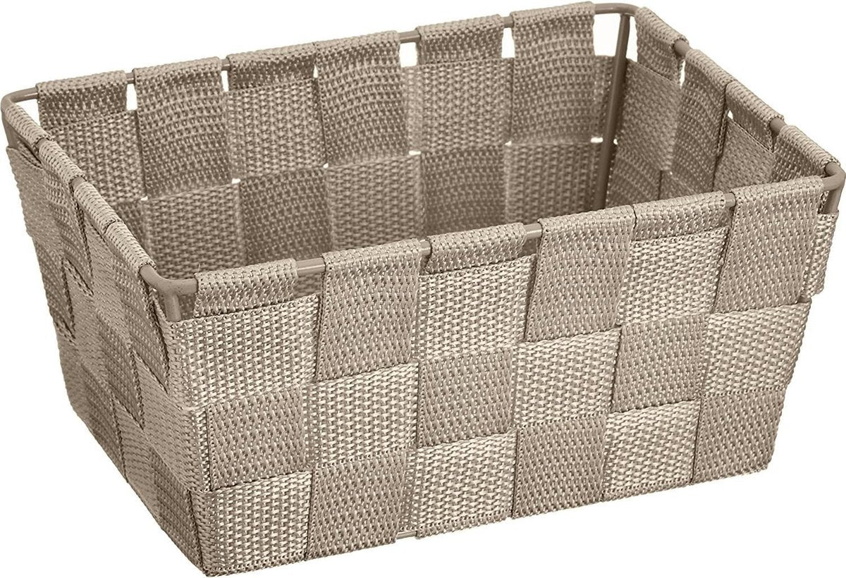 Wenko panier de rangement adria 19 x 9 x 14 polypropylène taupe