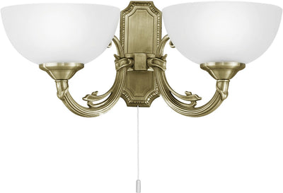Eglo savoy - applique - 2 lumières - bronze - blanc