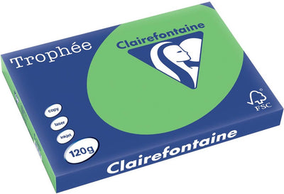 Clairefontaine trophée intense a3 vert herbe 120 g 250 feuilles