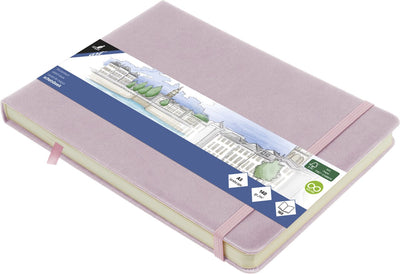 Carnet de croquis Kangaro - paysage a5 - violet - couverture rigide en polyuréthane - avec élastique et ruban - k-861233