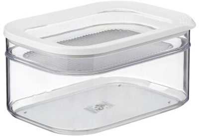 Boîte réfrigérée Mepal module 2 pièces - 550 + 2000 ml - récipient pour aliments frais - à conserver clairement au réfrigérateur - blanc