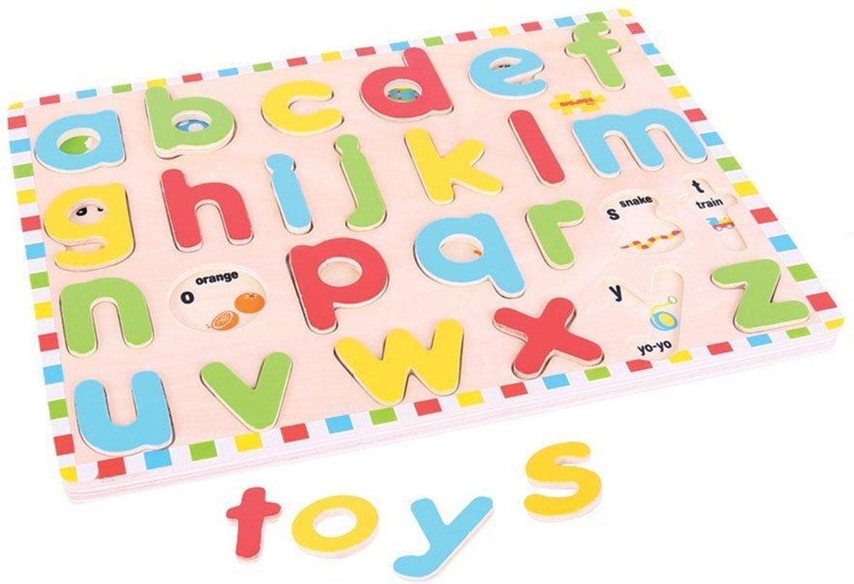 Bigjigs Wooden Puzzle Alphabet, 26e.