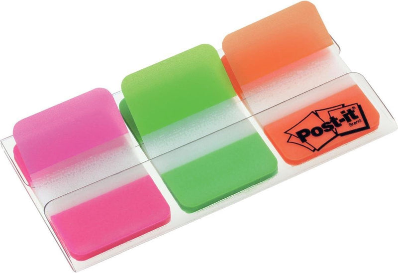 Index strong 686-pgo post-it réadhésif épais 25x38mm néon assorti 66 feuilles
