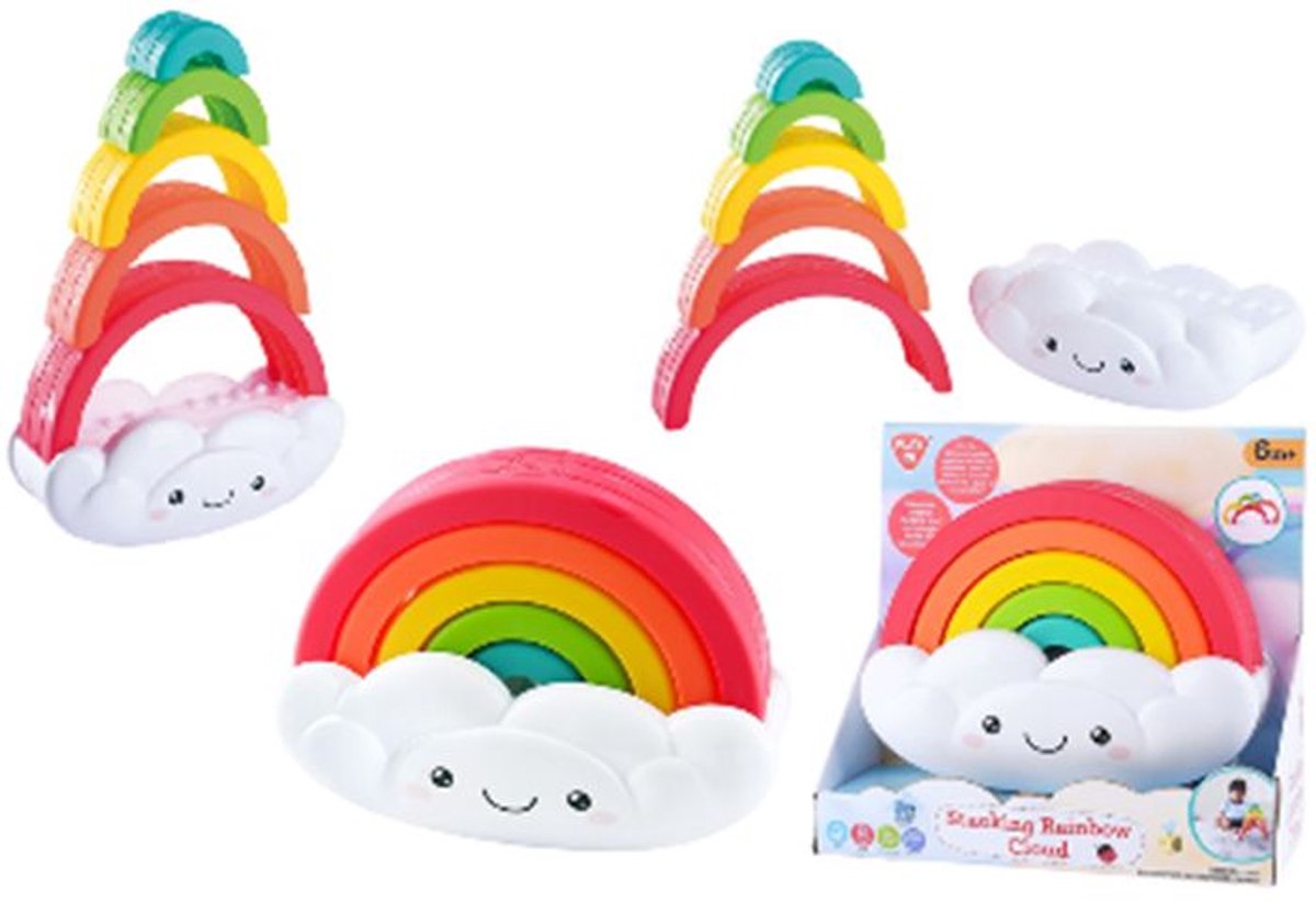 Jouez à la tour d'empilement arc-en-ciel, 6dlg.