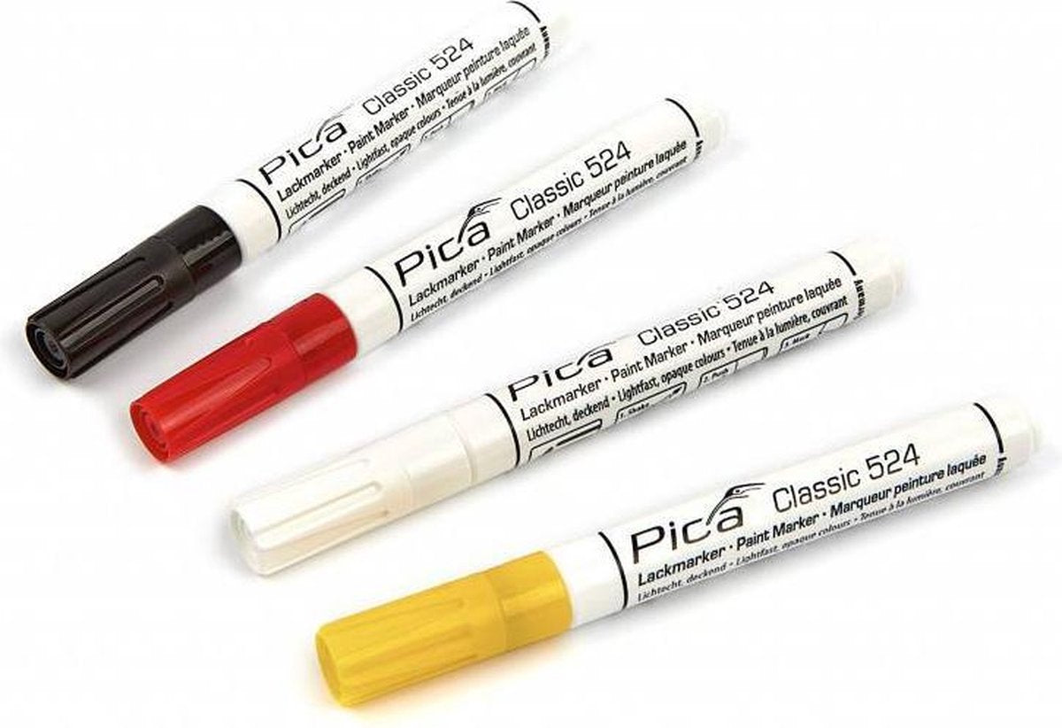 Pica 524 52 marqueur vernis peinture classic industrial - blanc - rond 2-4 mm