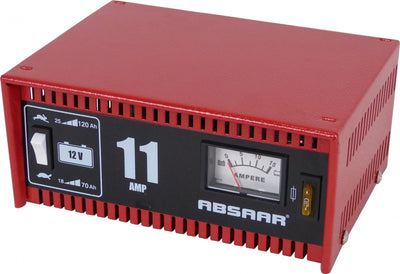Chargeur de batterie Absaar 12 volts 18-120 ah 11 ampères rouge