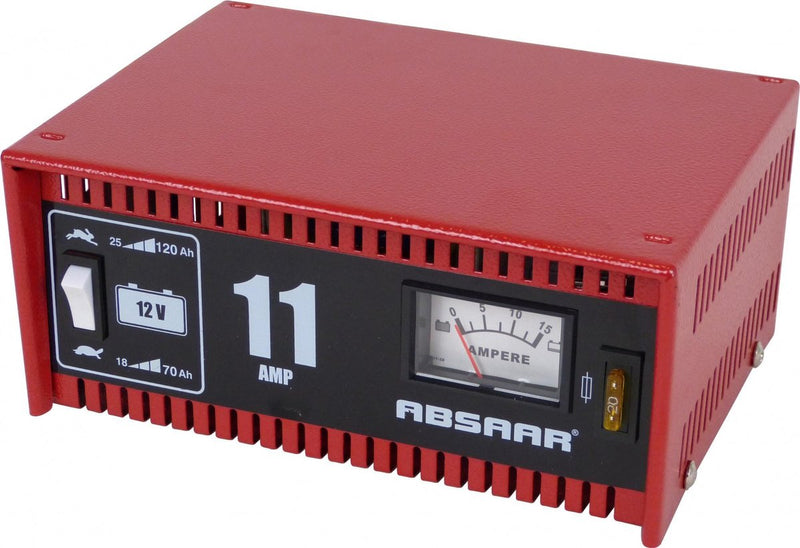 Chargeur de batterie Absaar 12 volts 18-120 ah 11 ampères rouge