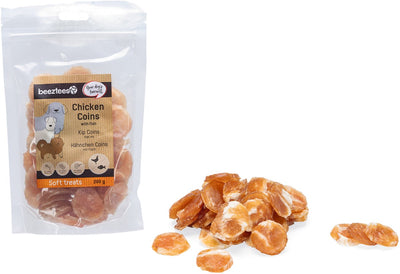 Beeztees friandises savoureuses pièces de poulet au poisson - snacks pour chiens - biscuits pour chiens - friandises pour chiens - 200 grammes