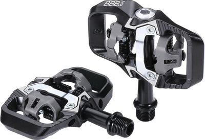 Bbb cycling pédales de vélo trailmount vtt clipless set bpd-71 - noir mat - 90 x 60 mm