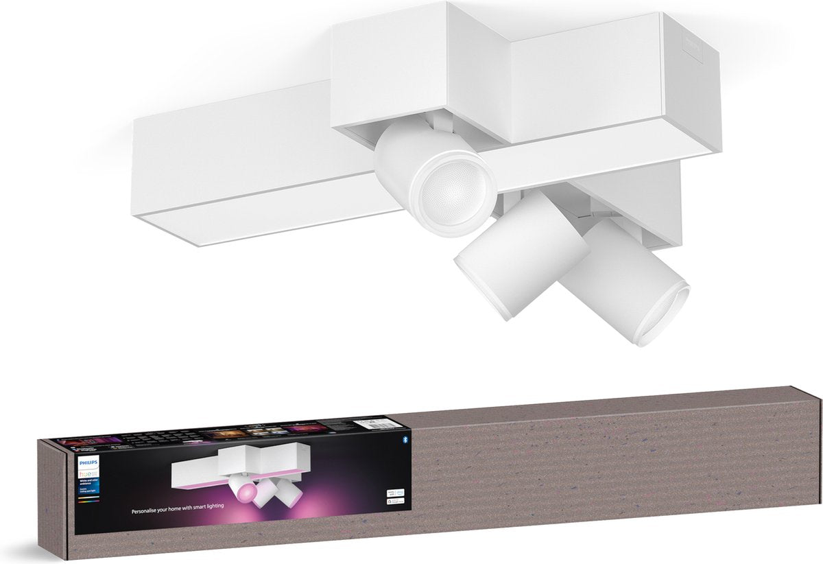 Spot en saillie Philips Hue Centris - lumière blanche et colorée - 3 spots - blanc - forme croix