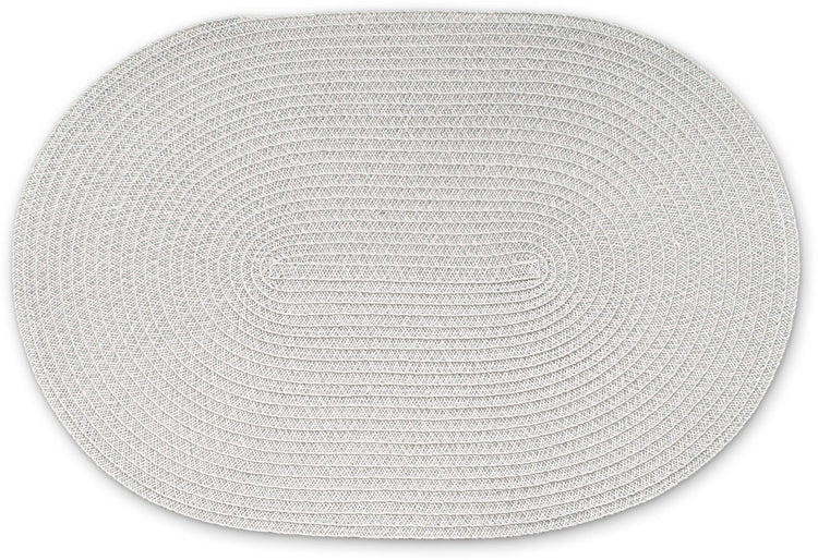 Continenta set de table ovale, set de table, set de table, fibre synthétique, gris clair, 45 x 31 cm, 6619