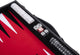 Backgammon Engelhart 15 pouces - plateau incrusté rouge, noir et blanc - étui en cuir artificiel de luxe avec poignée -